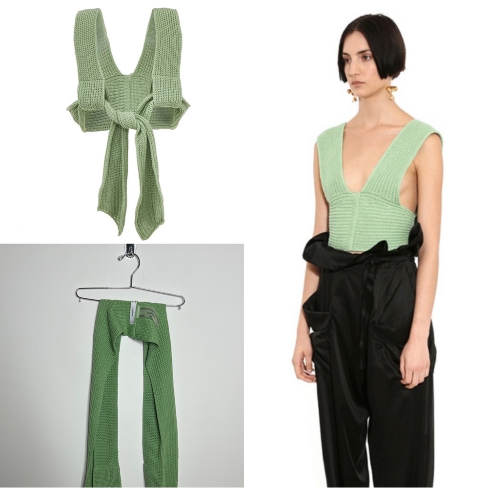 SIMONETT NANU WRAP KNIT TOP SZ S/M